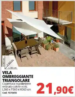 Brico Io VELA OMBREGGIANTE TRIANGOLARE offerta