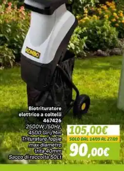 Orizzonte Biotrituratore elettrico a coltelli KOMBO offerta