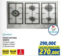 Orizzonte Indesit PIANO COTTURA offerta