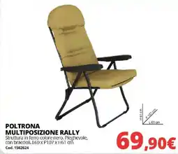 Brico Io POLTRONA MULTIPOSIZIONE RALLY offerta