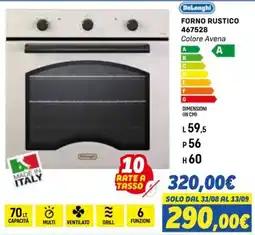 Orizzonte Forno Rustico DeLonghi offerta