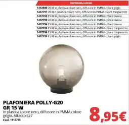 Brico Io PLAFONIERA POLLY-G20 offerta