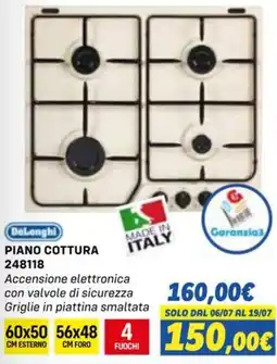 Orizzonte DeLonghi PIANO COTTURA 248118 offerta