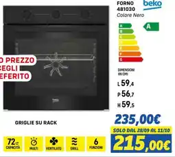 Orizzonte Beko forno 481030 offerta