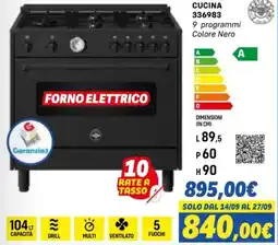 Orizzonte CUCINA 336983 9 programmi Colore Nero offerta