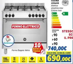 Orizzonte CUCINA 435608 Statico alzatina inox Colore inox offerta