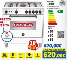 Orizzonte Forno a gas offerta