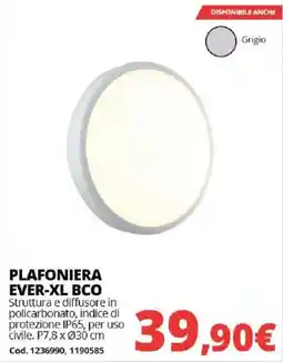 Brico Io PLAFONIERA EVER-XL BCO offerta
