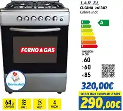 Orizzonte Lar.el cucina 261387 colore inox offerta
