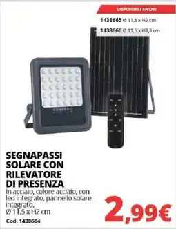 Brico Io SEGNAPASSI SOLARE CON RILEVATORE DI PRESENZA offerta