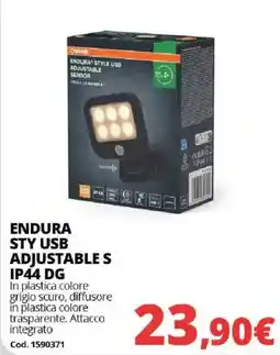 Brico Io ENDURA STY USB ADJUSTABLE S IP44 DG offerta