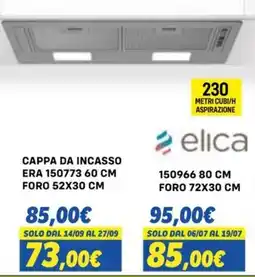 Orizzonte Cappa da incasso elica offerta