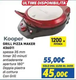 Orizzonte Kooper GRILL PIZZA MAKER offerta