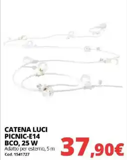 Brico Io CATENA LUCI PICNIC-E14 BCO offerta