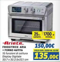 Orizzonte Ariete FRIGGITRICE ARIA + FORNO 469116 offerta