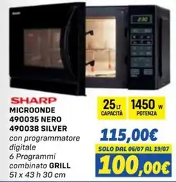 Orizzonte MICROONDE SHARP offerta
