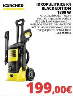 Brico Io IDROPULITRICE K4 BLACK EDITION offerta