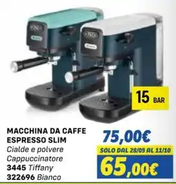 Orizzonte MACCHINA DA CAFFE ESPRESSO SLIM offerta