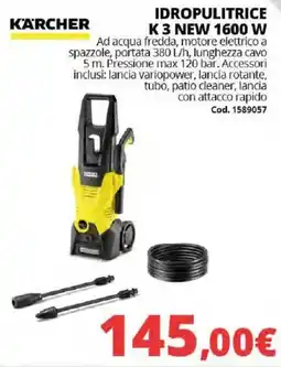 Brico Io KÄRCHER IDROPULITRICE K 3 NEW 1600 W offerta