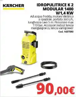 Brico Io KÄRCHER IDROPULITRICE K 2 MODULAR 1400 offerta