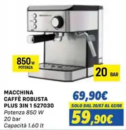 Orizzonte MACCHINA CAFFÈ ROBUSTA PLUS 3IN1 offerta