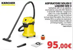 Brico Io KÄRCHER ASPIRATORE SOLIDI E LIQUIDI WD 3 offerta