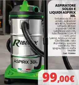 Brico Io Ribimix aspiratore solidi e liquidi aspirix offerta