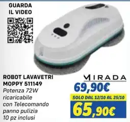 Orizzonte MIRADA ROBOT LAVAVETRI MOPPY 511149 offerta