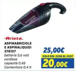 Orizzonte Ariete Aspirabriciole e Aspiraliquidi offerta