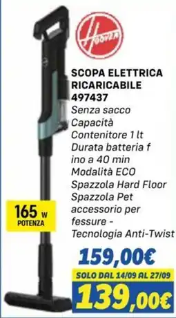 Orizzonte Hoover SCOPA ELETTRICA RICARICABILE offerta