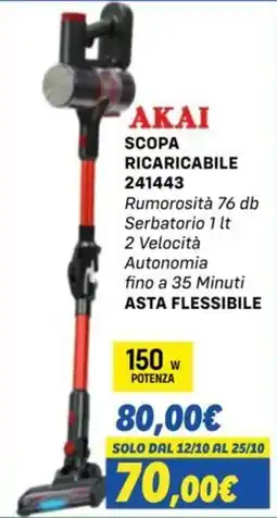 Orizzonte AKAI SCOPA RICARICABILE offerta