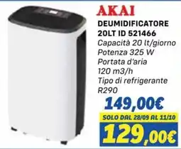 Orizzonte AKAI DEUMIDIFICATORE offerta