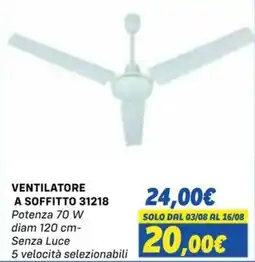 Orizzonte VENTILATORE A SOFFITTO 31218 offerta