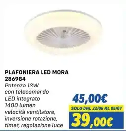 Orizzonte PLAFONIERA LED MORA offerta