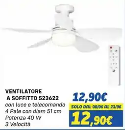 Orizzonte VENTILATORE A SOFFITTO 523622 offerta