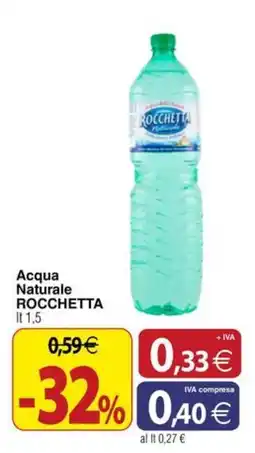Docks Cash&Carry Acqua naturale rocchetta offerta