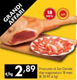 Eurospesa Prosciutto di San Daniele dop stagionatura 18 mesi offerta