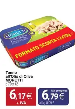 Docks Cash&Carry Tonno all'Olio di Oliva MORETTI offerta