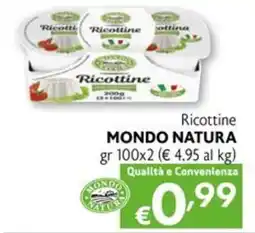 Eurospesa Ricottine MONDO NATURA offerta