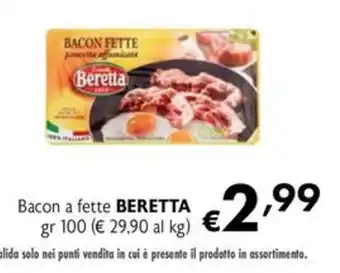 Eurospesa Bacon a fette BERETTA offerta