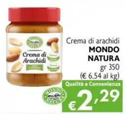 Eurospesa Crema di Arachidi MONDO NATURA offerta