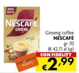 Eurospesa Ginseng coffee NESCAFÈ offerta