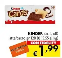 Eurospesa Kinder Cards offerta