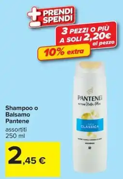 Carrefour Iper Shampoo o Balsamo Pantene offerta