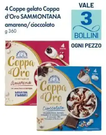 4 coppe gelato coppa d'oro sammontana amarena/cioccolato