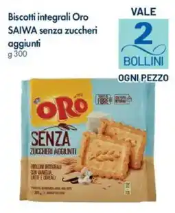 A&O Biscotti integrali Oro SAIWA senza zuccheri aggiunti offerta