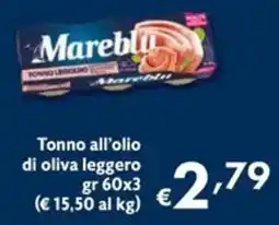 Eurospesa Tonno all'olio di oliva leggero Mareblu offerta