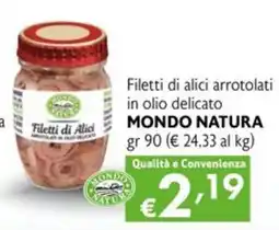 Eurospesa Filetti di Alici MONDO NATURA offerta