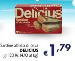 Eurospesa Sardine all'olio di oliva DELICIOUS offerta