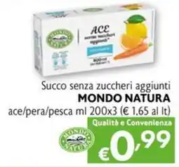 Eurospesa Succo senza zuccheri aggiunti MONDO NATURA offerta